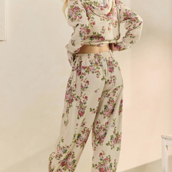 Floral French Terry Joggers Bottom ONLY - Picture 12 of 13